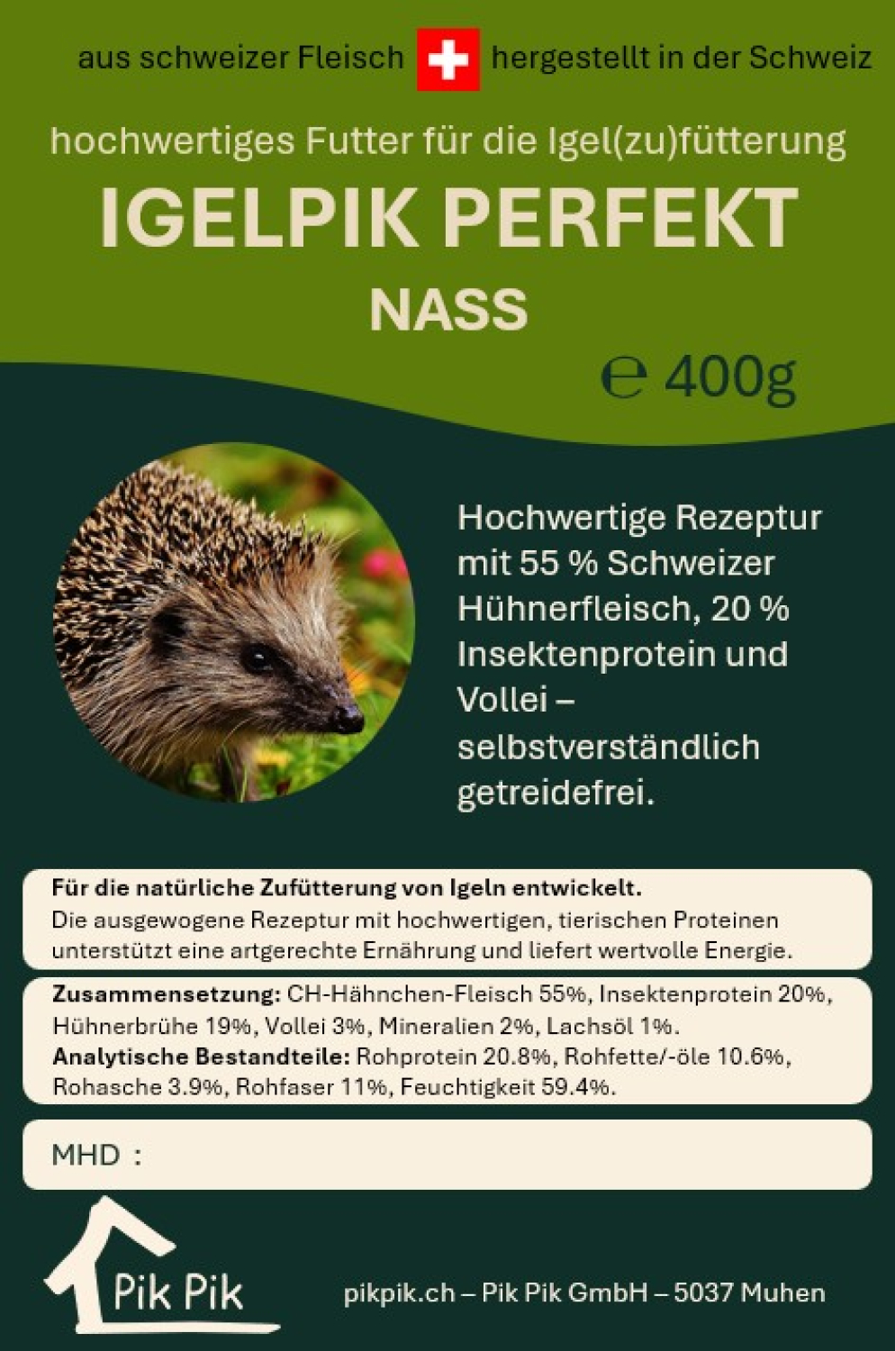 Igelpik Perfekt Nassfutter - 400 g